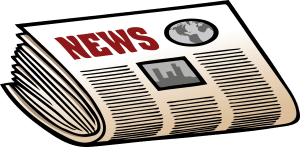 Folded newspaper icon for news updates