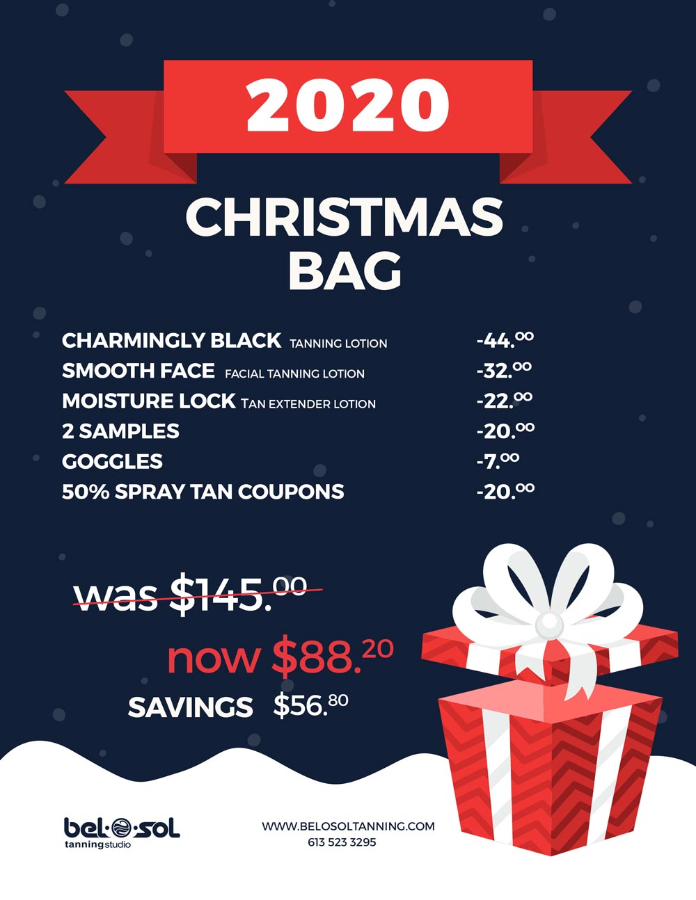 2020 Christmas Beauty Deals Poster with Prices