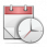 Calendar and clock icon for time management.